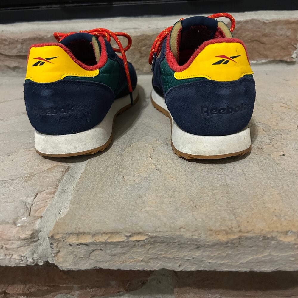 Reebok Classic Leather Ripple Altered sneakers Green Red Yellow Streetwear sz 9 - Picture 7 of 10